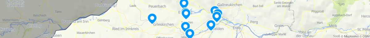 Map view for Pharmacies emergency services nearby Pupping (Eferding, Oberösterreich)